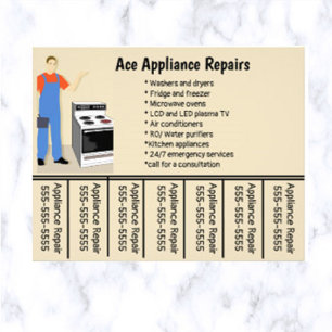 Telefoonnummer voor reparaties aan bewerkbaar toes flyer