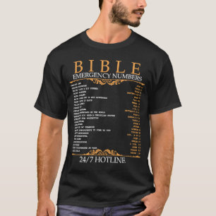 Telefoonnummers bijbelbaar versie-script bijbelse t-shirt