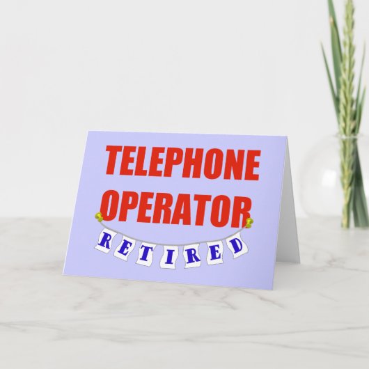 Telefoonoperator in ruste kaart (Voorkant)