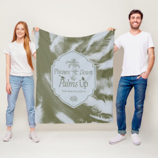 Telefoons omlaag, handpalmen omhoog - De witte lot Fleece Deken