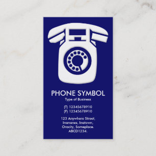 Telefoonsymbool - Dark Blue (000066) Visitekaartje