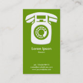 Telefoonsymbool - groen (669900) visitekaartje (Achterkant)
