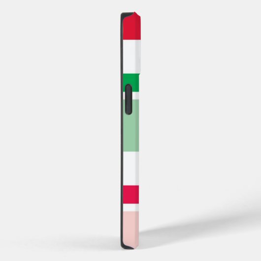 Telefoontas met rode en groene kerststrepen Case-Mate iPhone case (Achterkant / Rechts)