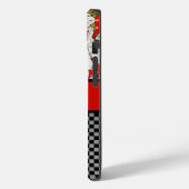 Telefoontas met rode en zwarte bloemen Case-Mate iPhone case (Achterkant / Links)