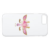 Telefoontas met roze en Gold Giraffe Case-Mate iPhone Case (Achterkant (Horizontaal))