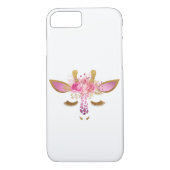 Telefoontas met roze en Gold Giraffe Case-Mate iPhone Case (Achterkant)