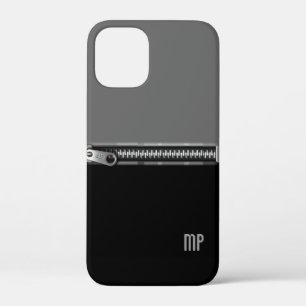 Telefoontas met "Zipper" en je initialen iPhone 12 Mini Hoesje