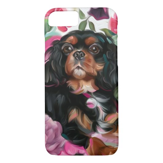 Telefoontas met zwarte en Tan Cavalier Case-Mate iPhone Case (Achterkant)