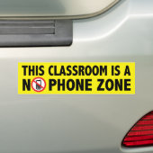 Telefoonvrije klaslokaal bumpersticker (Op auto)