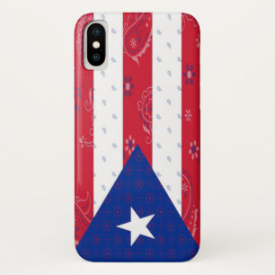 Telefoonzaak Puerto Rico - vlag iPhone X Hoesje