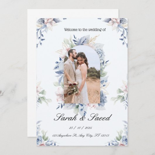 Telegram "Dream Wedding" Kaart (Voorkant / Achterkant)