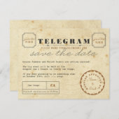  Telegram Sla de datum op Save The Date (Voorkant / Achterkant)
