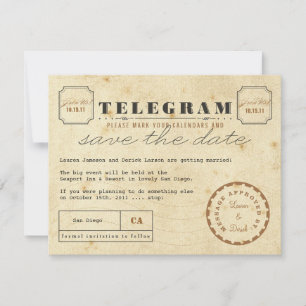  Telegram Sla de datum op Save The Date