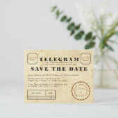 Telegram sparen de Datum Save The Date (Staand voorkant)