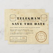 Telegram sparen de Datum Save The Date (Voorkant / Achterkant)
