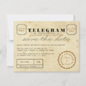 Telegram sparen de Datum Save The Date (Voorkant)