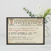 Télégramme Style Anniversaire Fête Invitation (Debout devant)