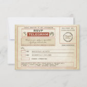 Télégrammes MARIAGE vintage RSVP (Devant)
