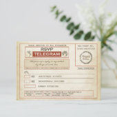 Télégrammes MARIAGE vintage RSVP (Debout devant)