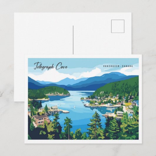 Telegraph Cove Vancouver Canada Reizen Briefkaart (Voorkant / Achterkant)