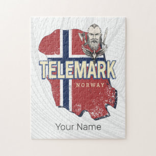 Telemark Noorwegen Provincie Kaart Souvenir Legpuzzel