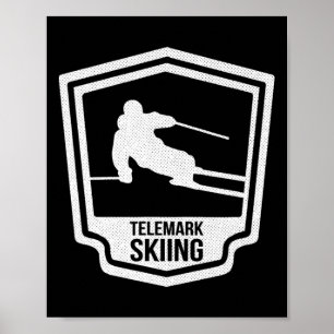 Telemark-skiën Telemarken Noorwegen Skiloper Cross Poster