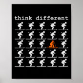 Telemark Skiing Free Your Heel - Think Different S Poster (Voorkant)