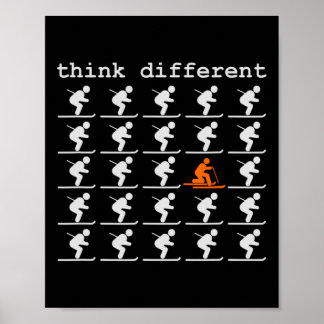 Telemark Skiing Free Your Heel - Think Different S Poster