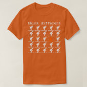 Telemark Skiing Free your Heel - Think Different S T-shirt (Design voorkant)