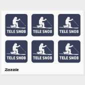 Telemark Skiing Snob Vierkante Sticker (Vel)