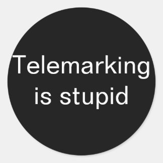 Telemarking is dom klein ronde sticker