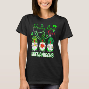Telemetry Nurses Love Shenanigans Funny Gnome St. T-shirt