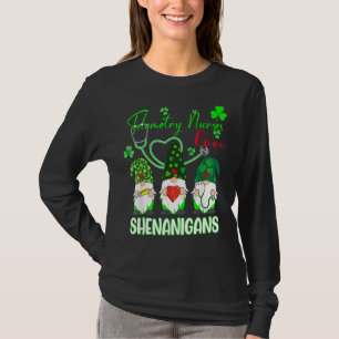 Telemetry Nurses Love Shenanigans Funny Gnome St. T-shirt