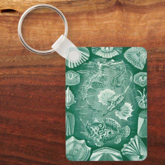 Teleostei schelpen en vissen van Ernst Haeckel Sleutelhanger (Voorkant)