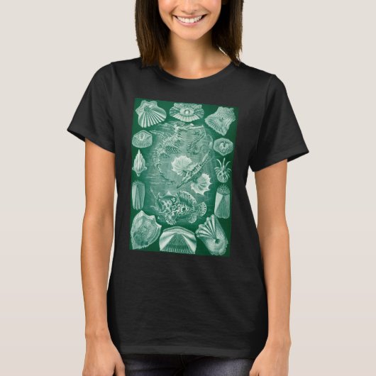  Teleostei schelpen en vissen van Ernst Haeckel T-shirt (Voorkant)