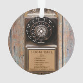 Téléphone antique rotatif payant rude (dos)