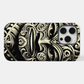 Téléphone Bone Scrimshaw Tiki coque iphone (Verso Horizontal)