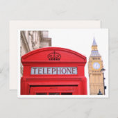 Téléphone Booth & Big Ben London Carte postale (Devant / Derrière)