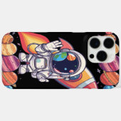 Téléphone cosmique Espace Coque noir Planètes thém (Verso (horizontal))