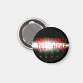 Téléphone d'urgence - Magnet (Recto/Verso)