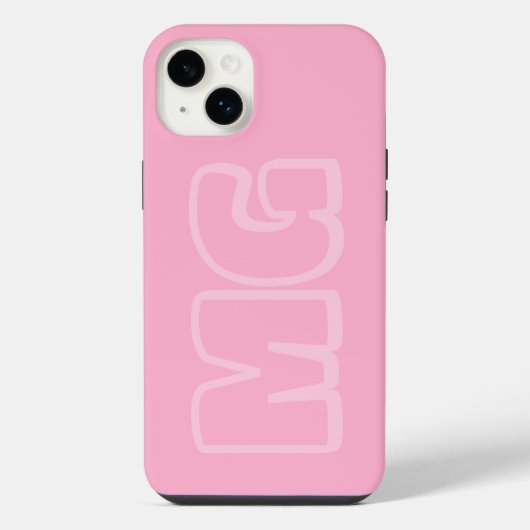 Téléphone Monogramme Rose Prépa (Verso)