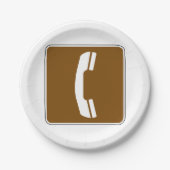 Telephone Road Sign Papieren Bordje (Voorkant)