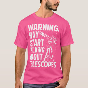 Telescoop Nachtelijke Hemel Kijk Sterren Astronomi T-shirt