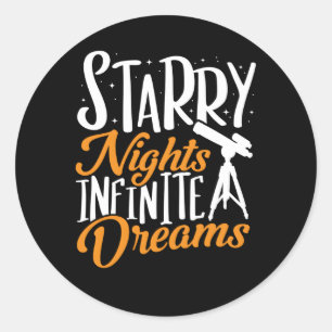 Telescoop Sterrennachten Infinite Dreams Astronomi Ronde Sticker