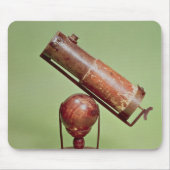 Telescoop van Sir Isaac Newton 1671 Muismat (Voorkant)