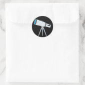 Telescope Emoji Ronde Sticker (Tas)
