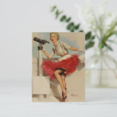 Telescope Pin-Up Briefkaart (Staand voorkant)