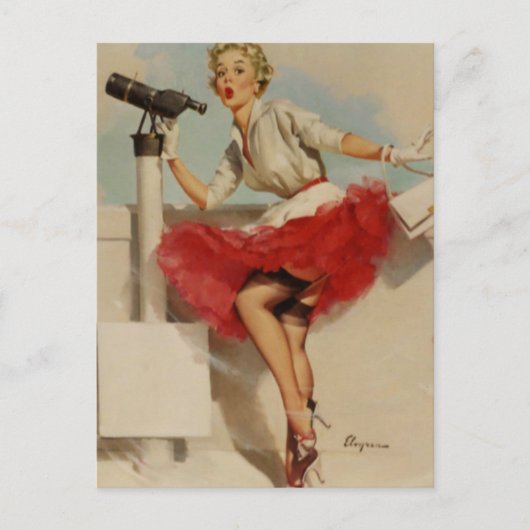 Telescope Pin-Up Briefkaart (Voorkant)
