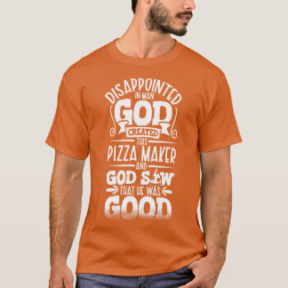 Teleurgesteld in man pizza expert t-shirt