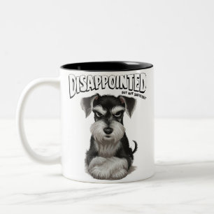 Teleurgesteld Miniature Schnauzer Tweekleurige Koffiemok